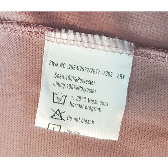 Ever Pretty Mauve Blush Pink Tule Full Length Gown 0XL - Picture 4 of 5